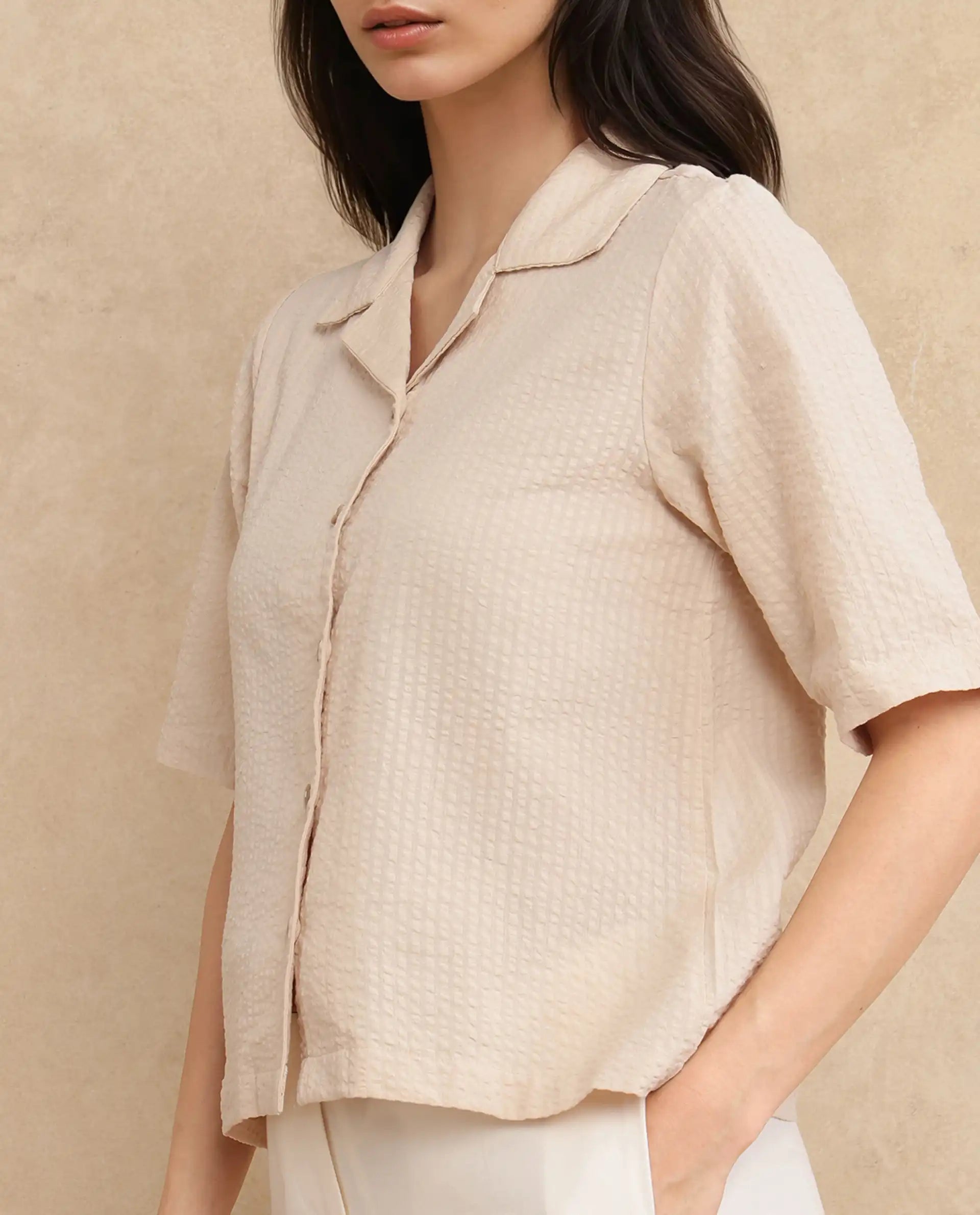 Rareism Women Nomiki Beige Plain Top