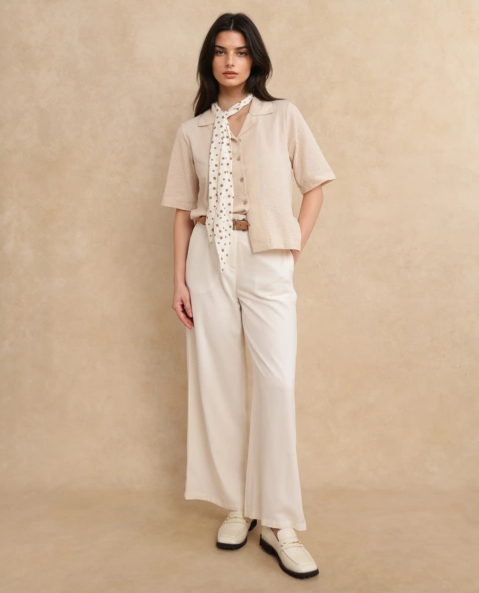 Rareism Women Nomiki Beige Plain Top