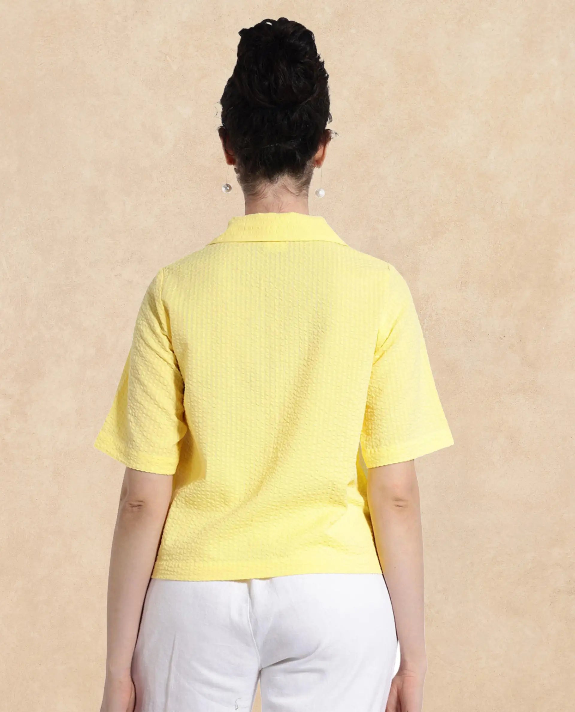Rareism Women Nomiki Yellow Plain Top