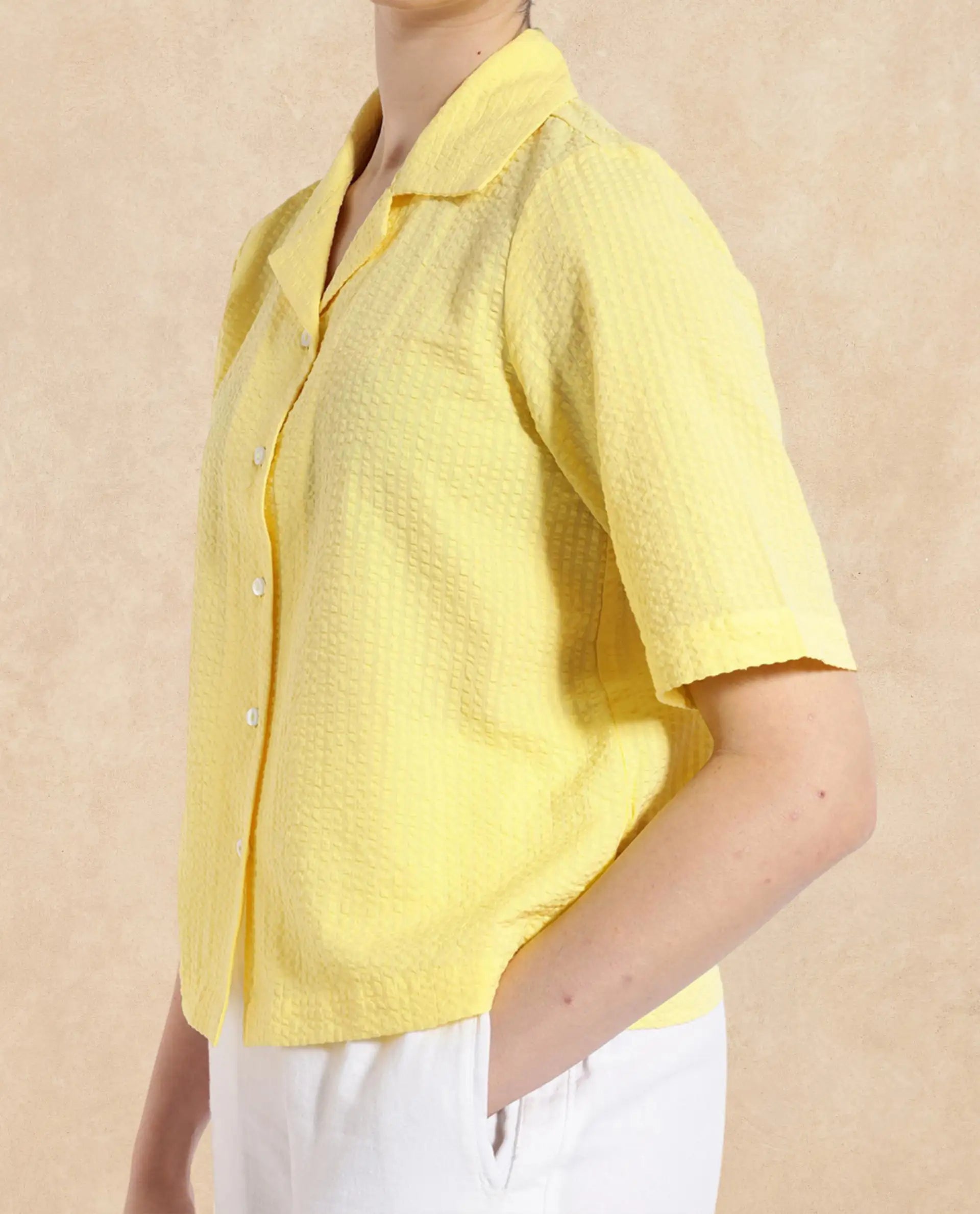 Rareism Women Nomiki Yellow Plain Top