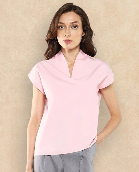Rareism Women Nopplo Pink Plain Top