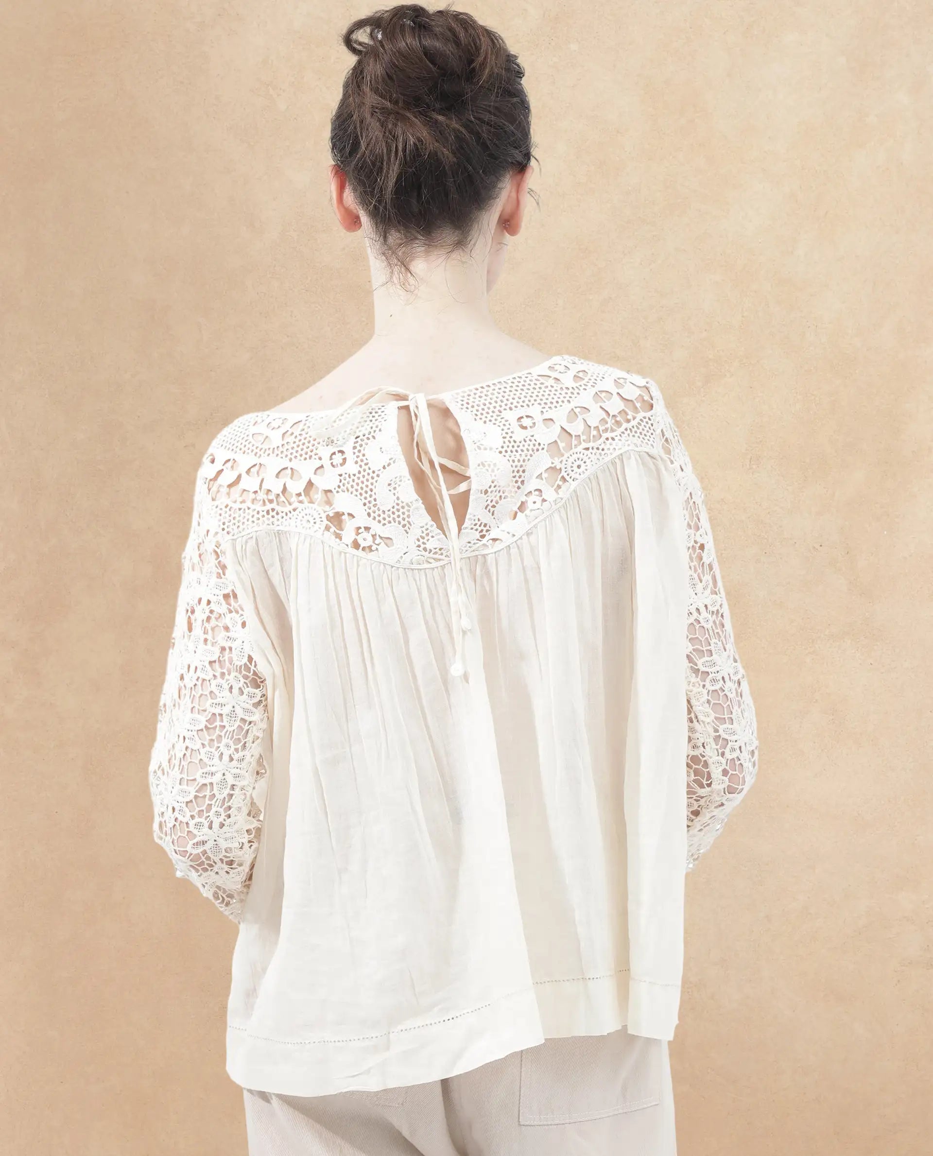 Rareism Womens Nora Light White Top Dyed