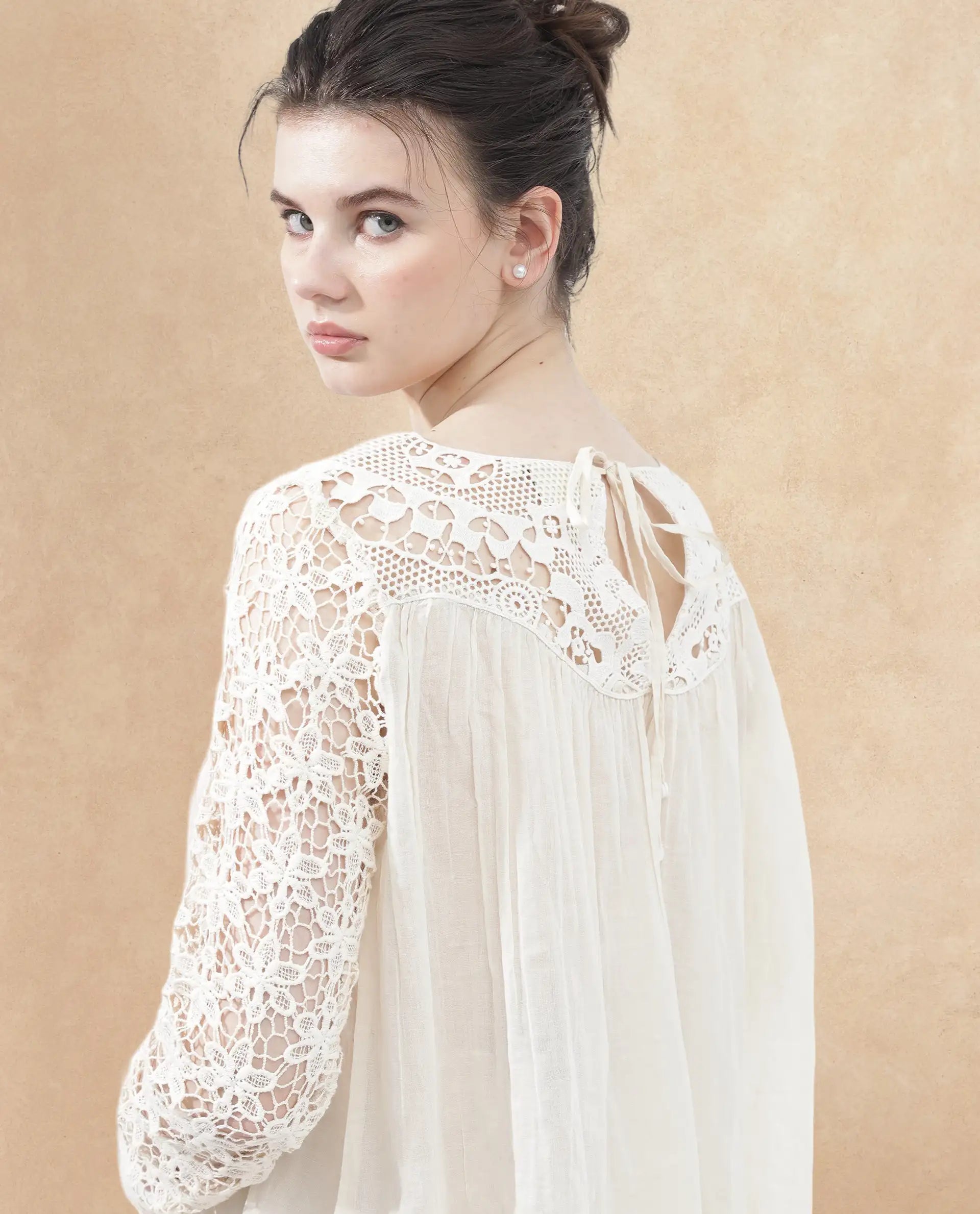 Rareism Womens Nora Light White Top Dyed