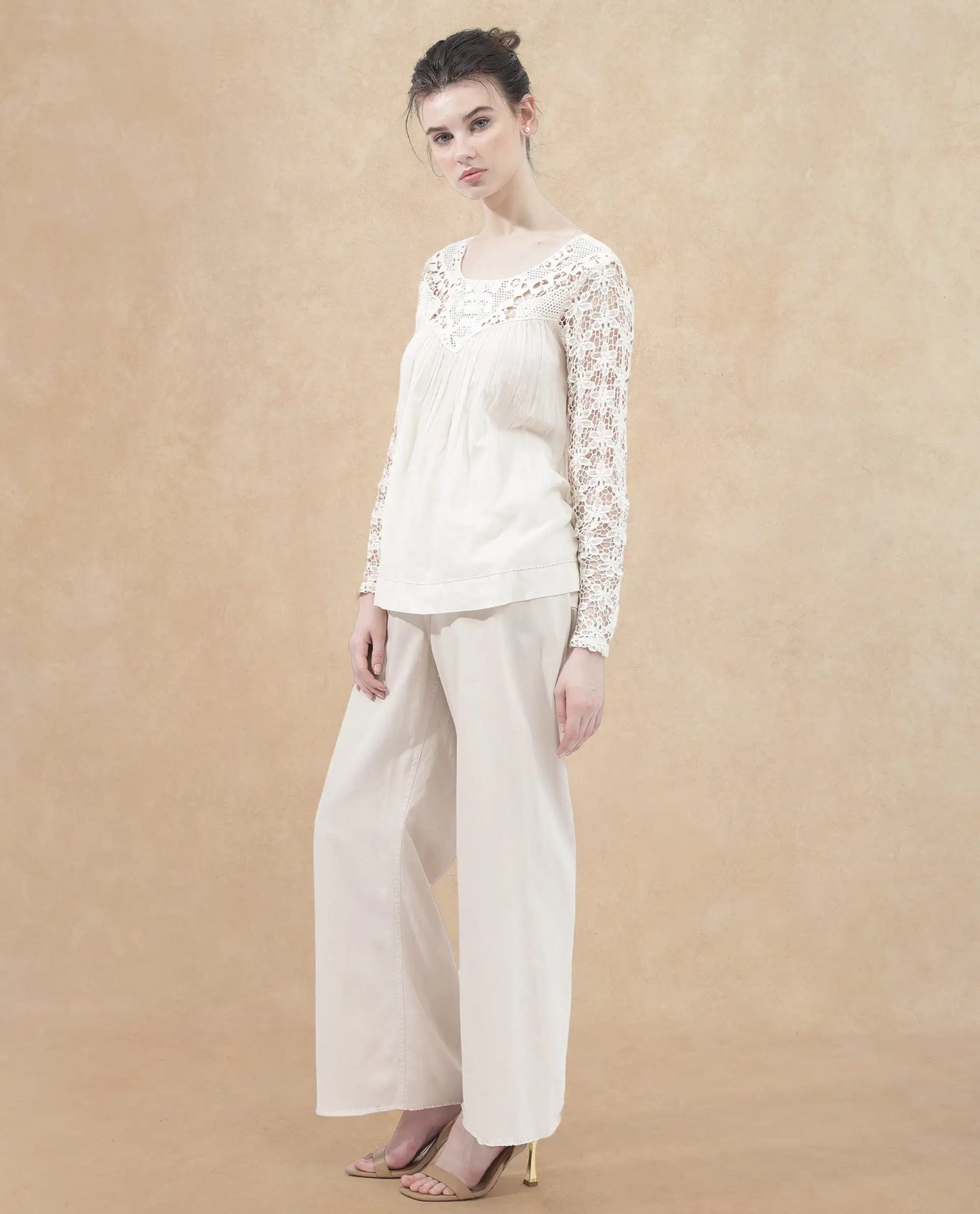 Rareism Womens Nora Light White Top Dyed