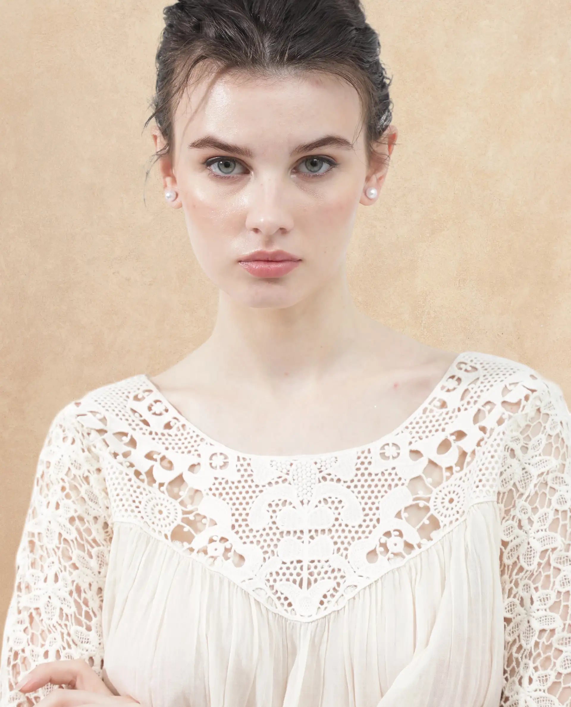 Rareism Womens Nora Light White Top Dyed