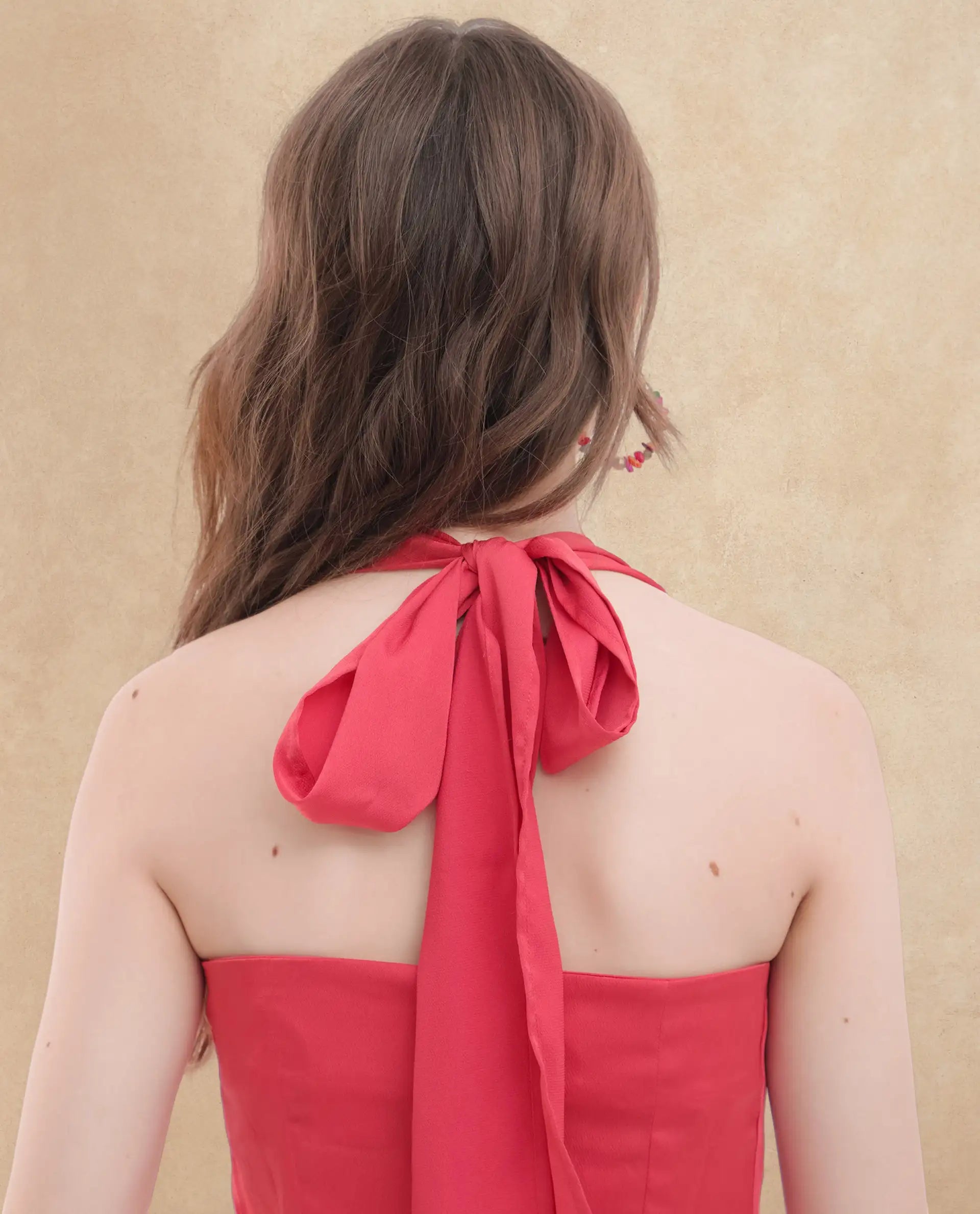 Rareism Womens Paxton Pastel Orange Top Sleeveless Solid