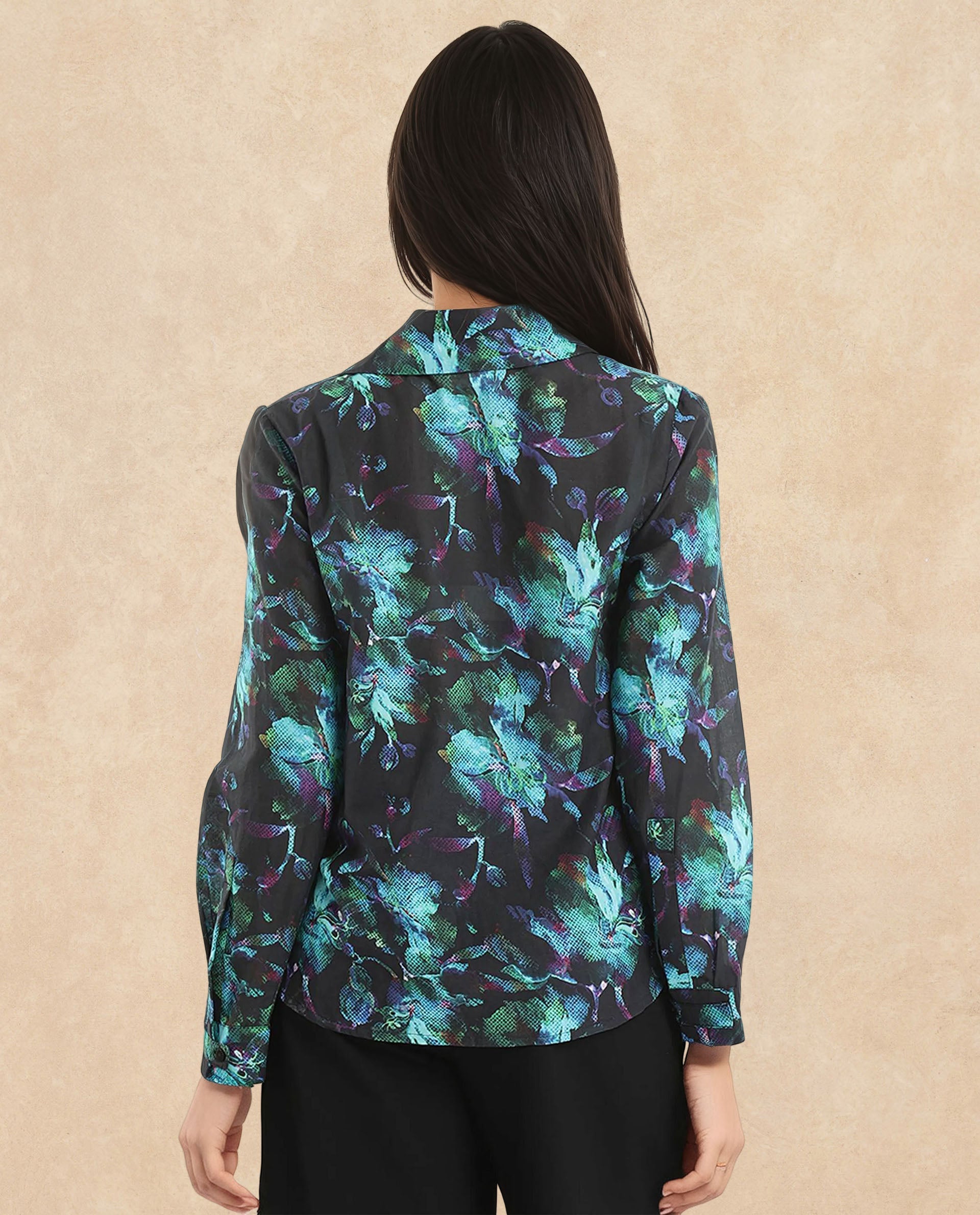 Rareism Women Pointy Multi Printed Top