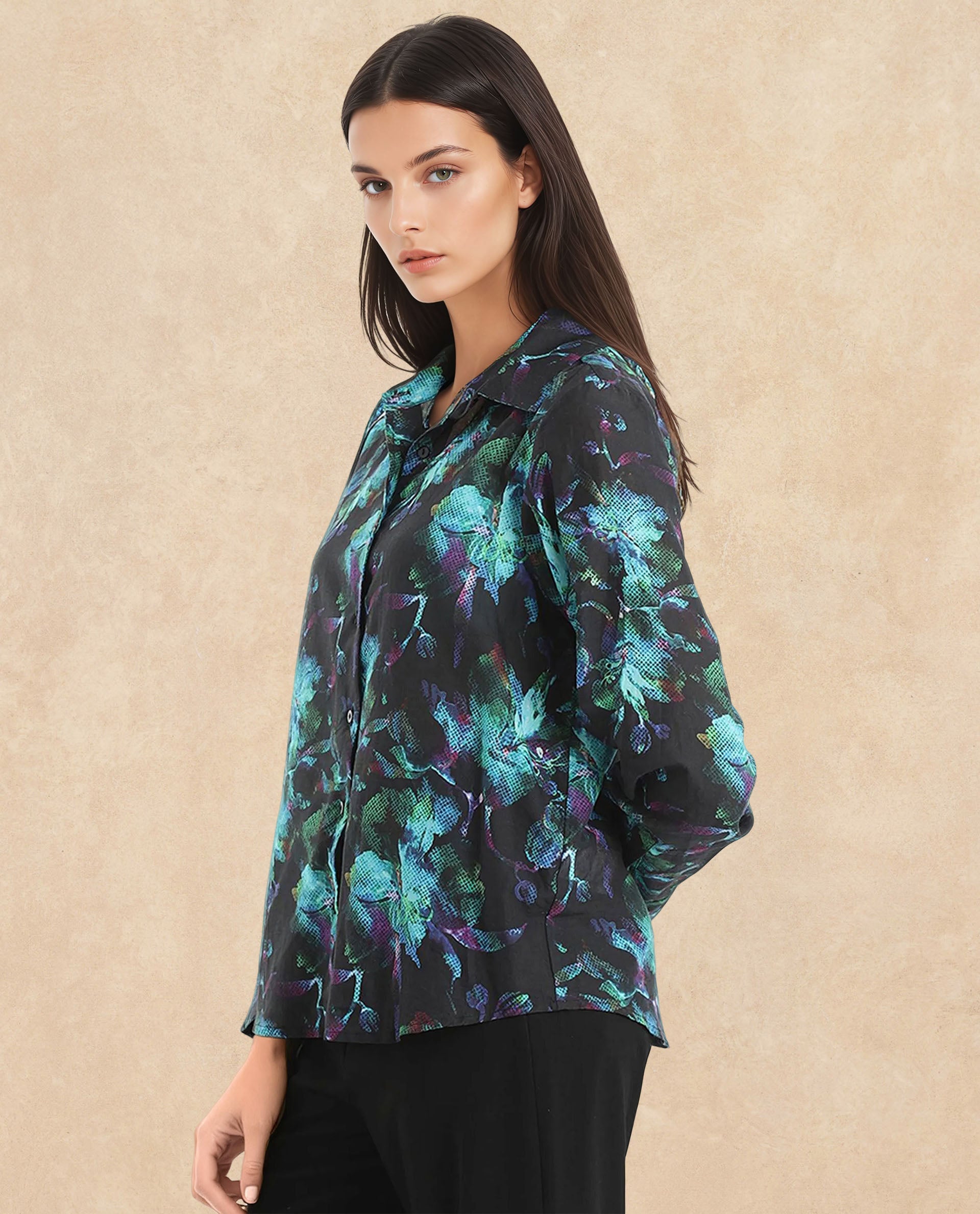 Rareism Women Pointy Multi Printed Top