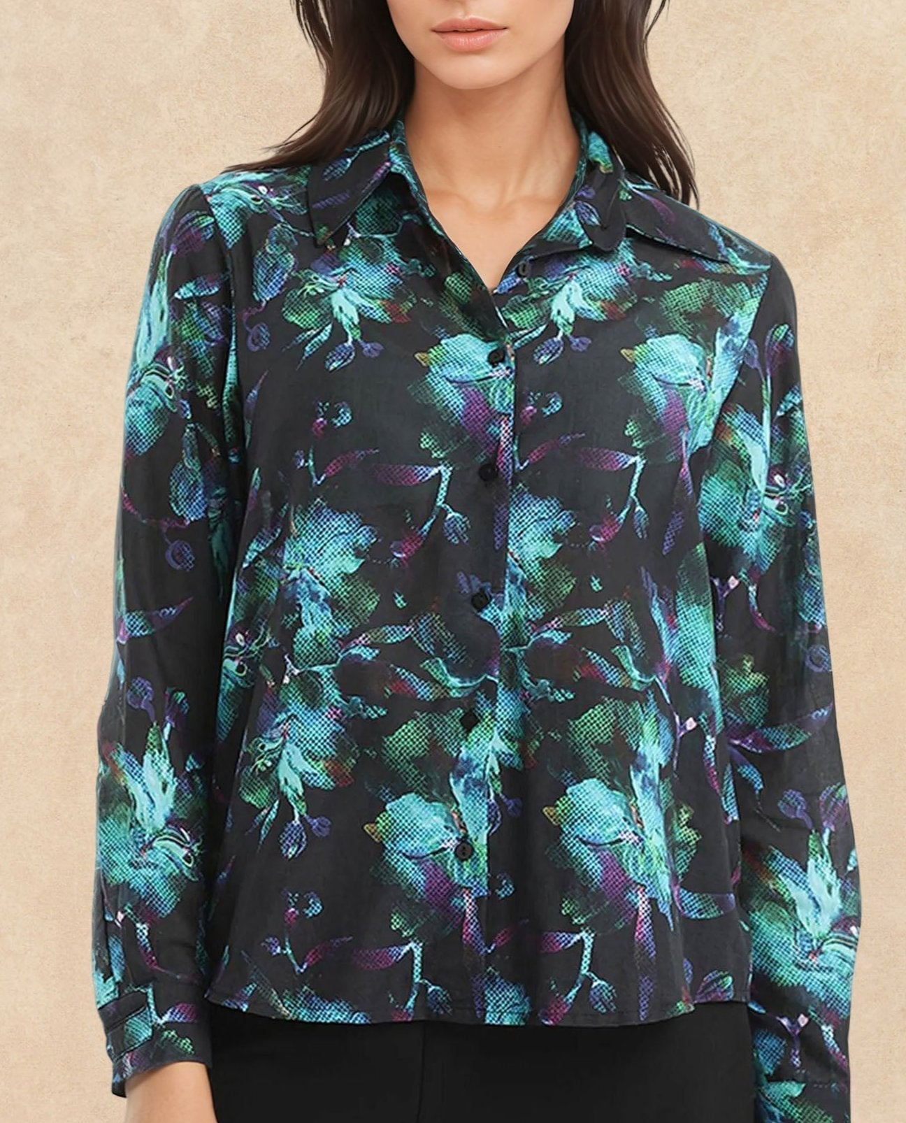 Rareism Women Pointy Multi Printed Top