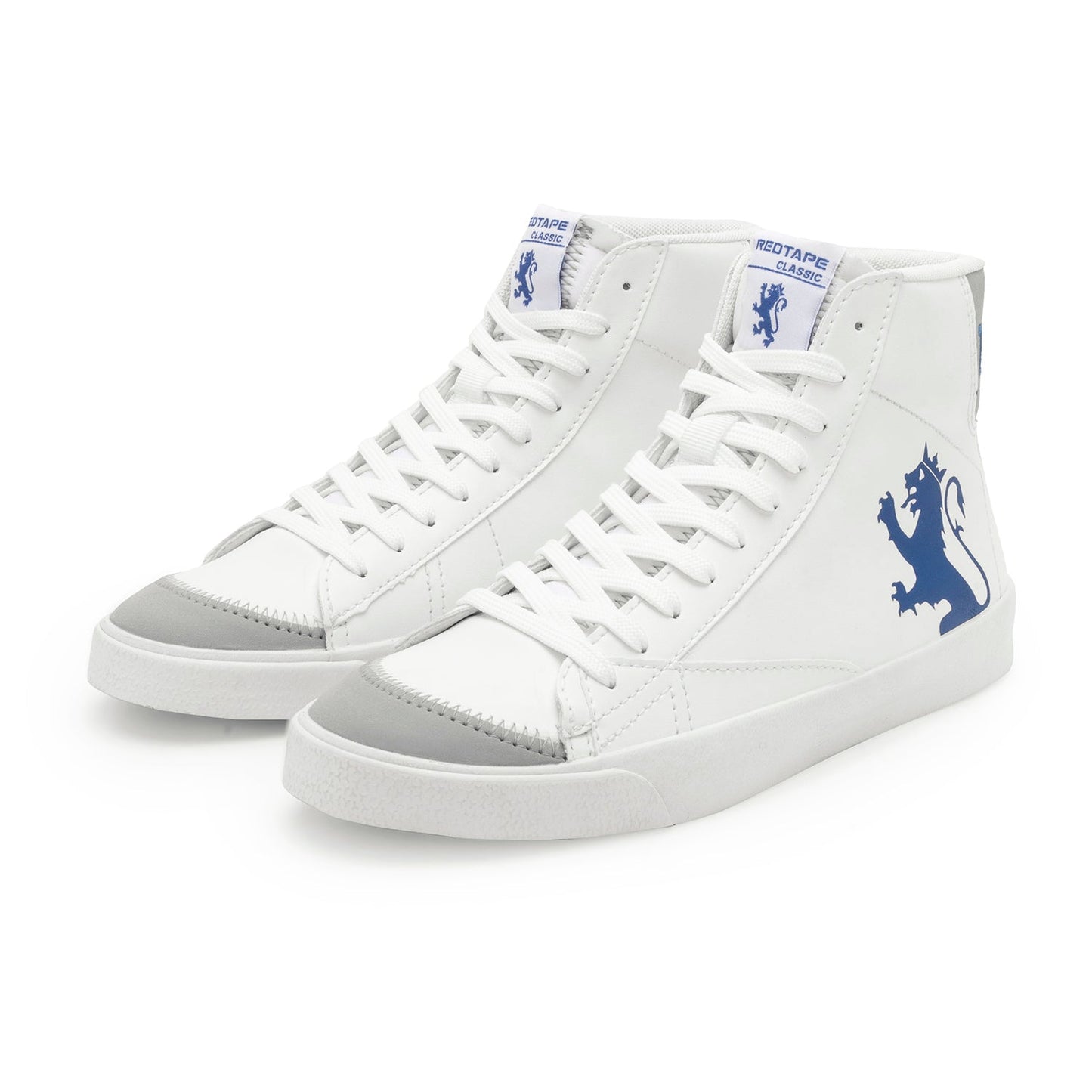 White/Blue Vulcanised Casual Shoes For Men | Soft Cushioned Insole, Slip-ResisTance, Dynamic Feet Support, Arch Support & Shock Absorption