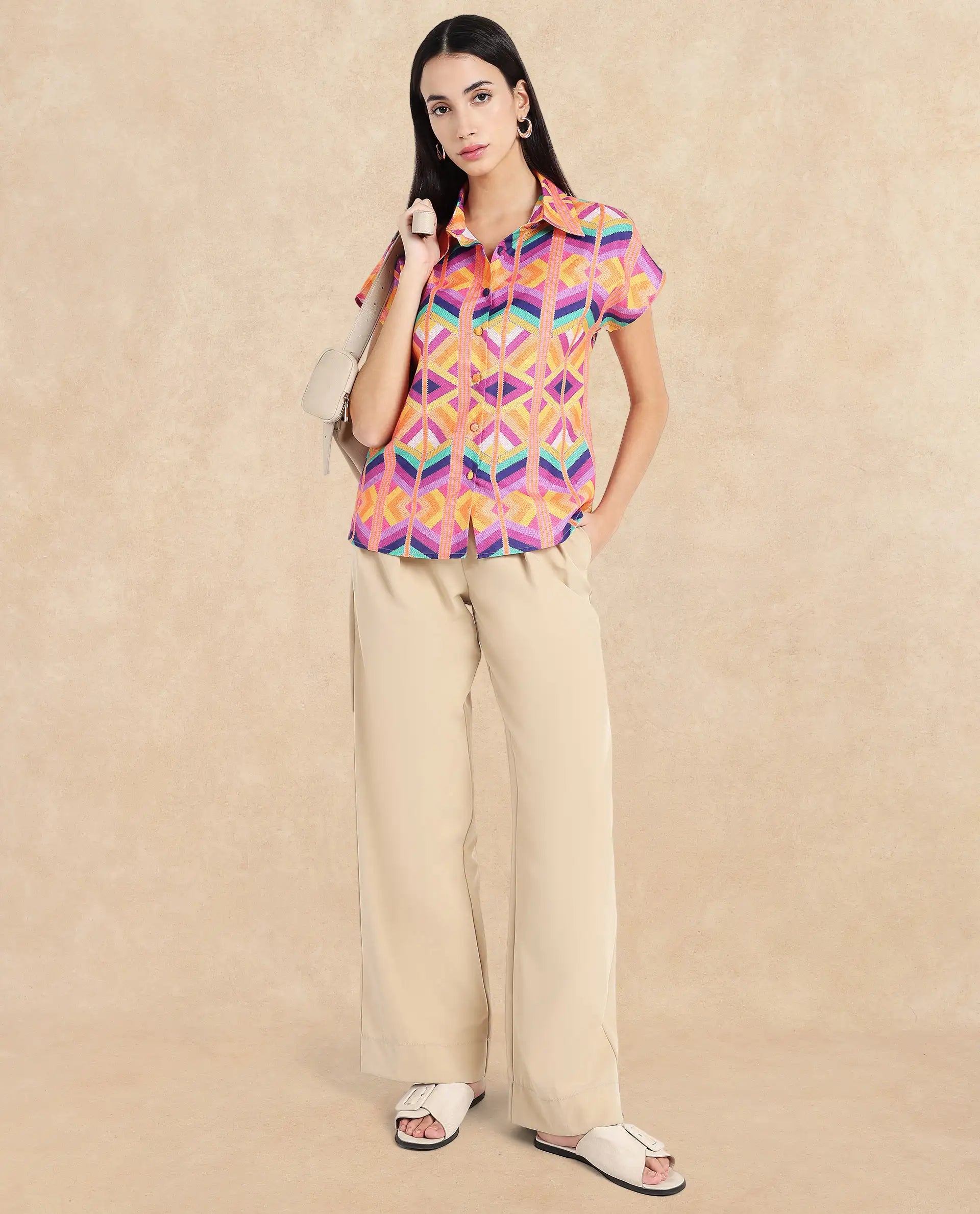 Rareism Women Tarasa Multi Printed Top