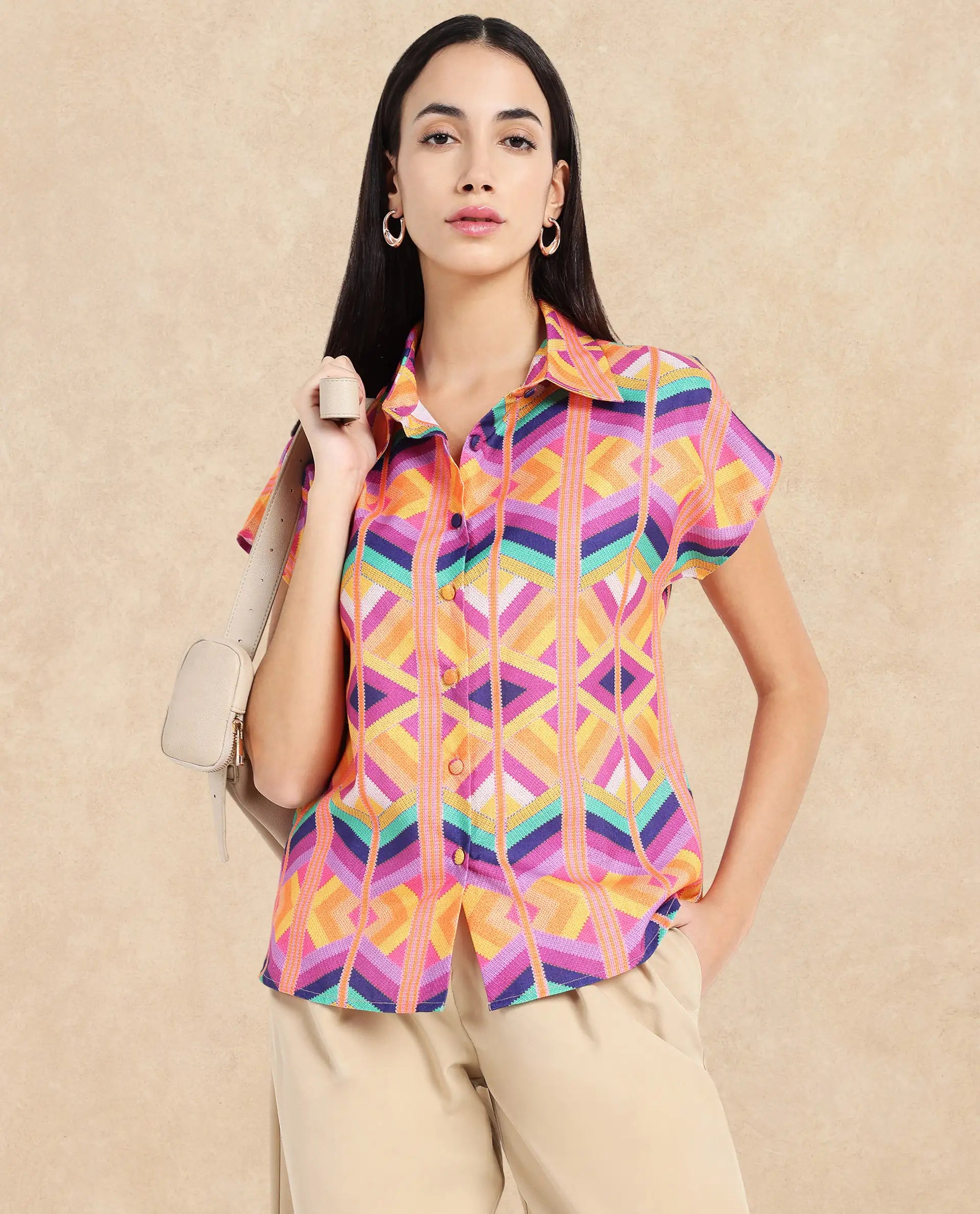 Rareism Women Tarasa Multi Printed Top