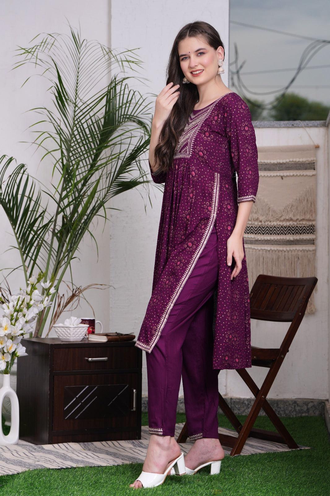 Embroidered Kurta and Pant Set with Dupatta