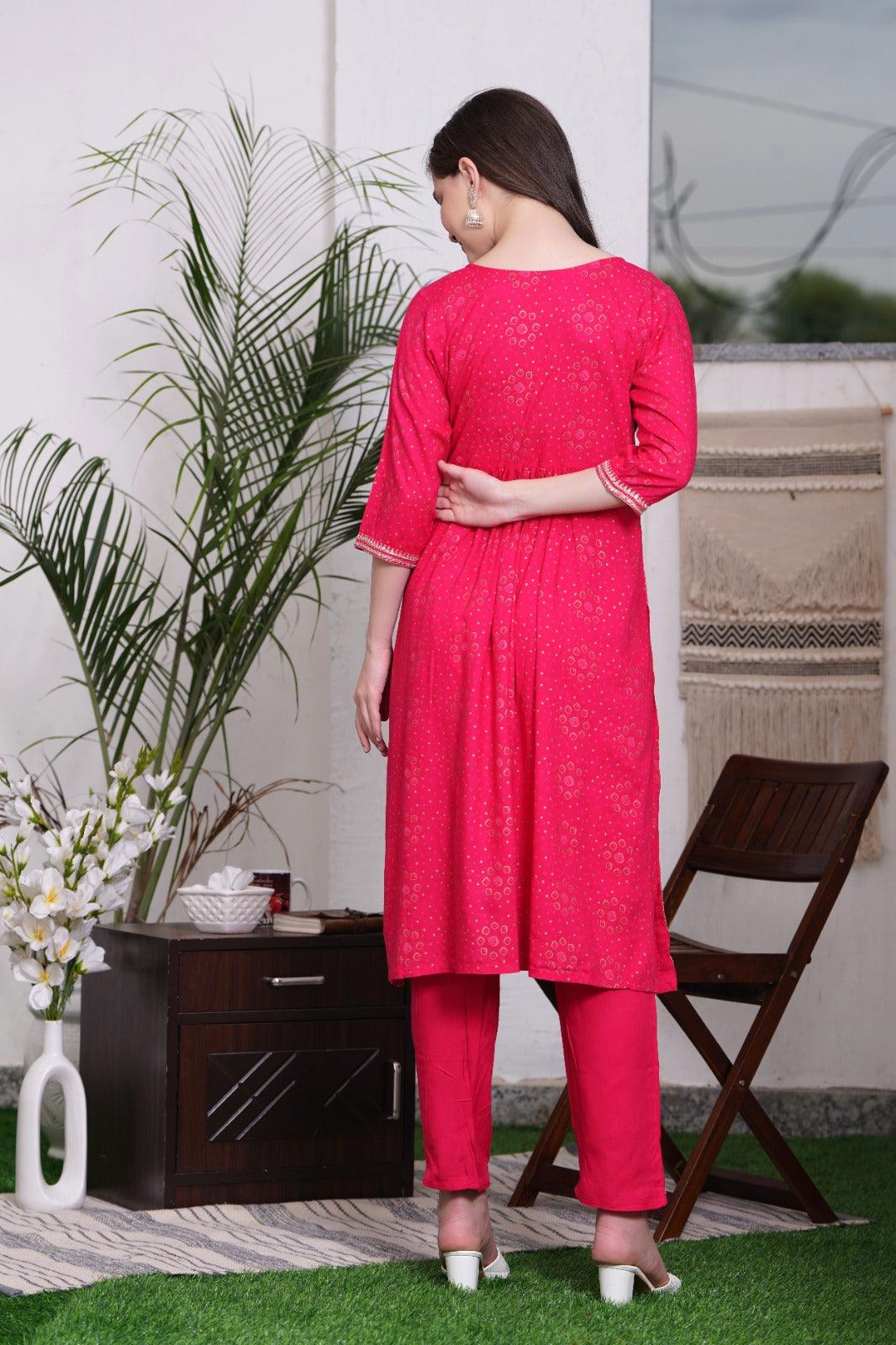 Embroidered Kurta and Pant Set with Dupatta