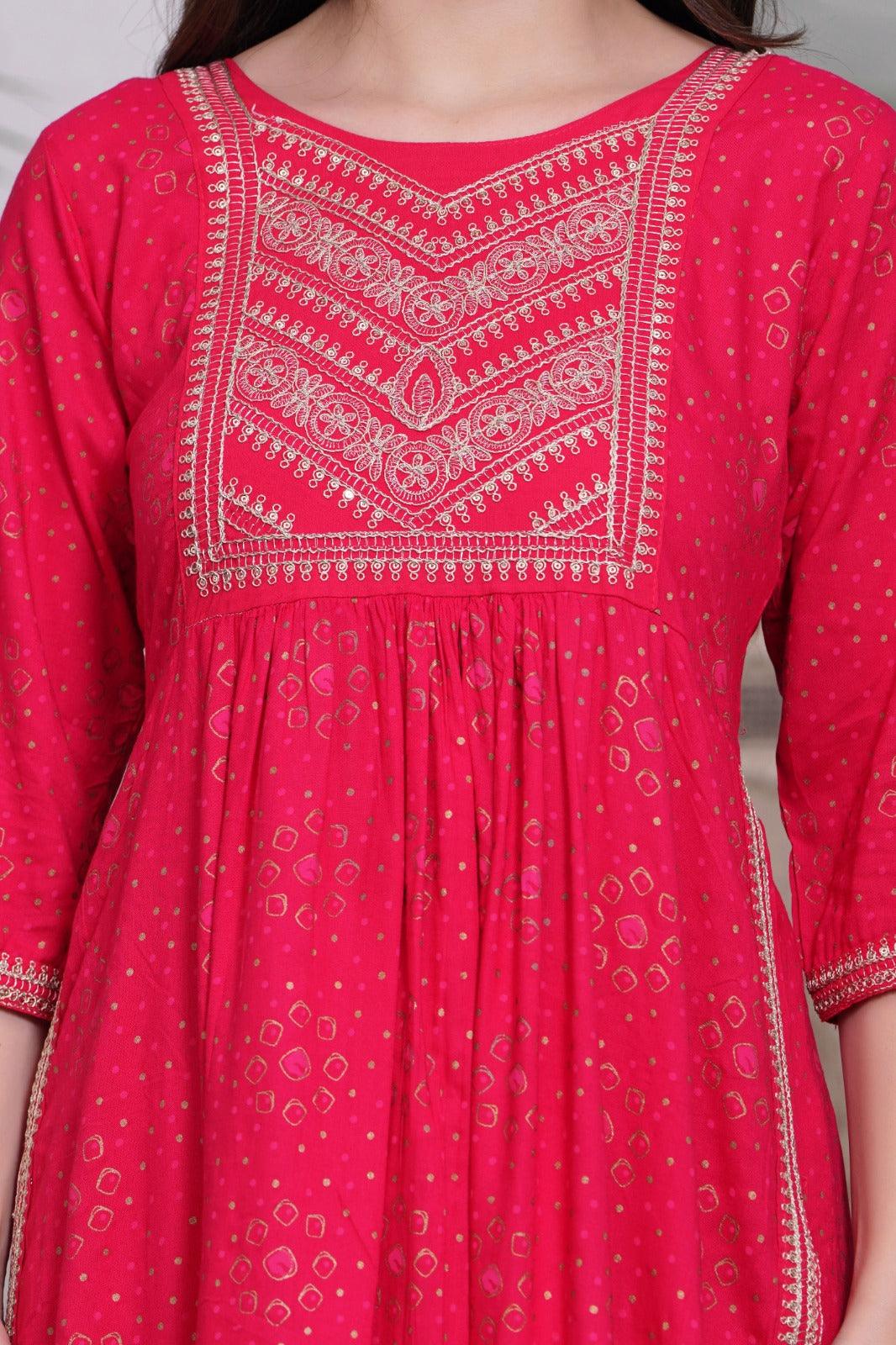 Embroidered Kurta and Pant Set with Dupatta