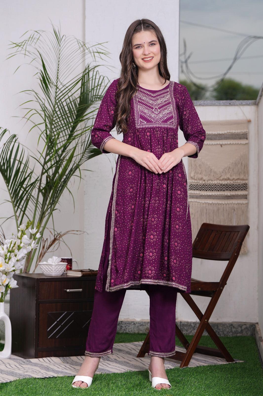 Embroidered Kurta and Pant Set with Dupatta