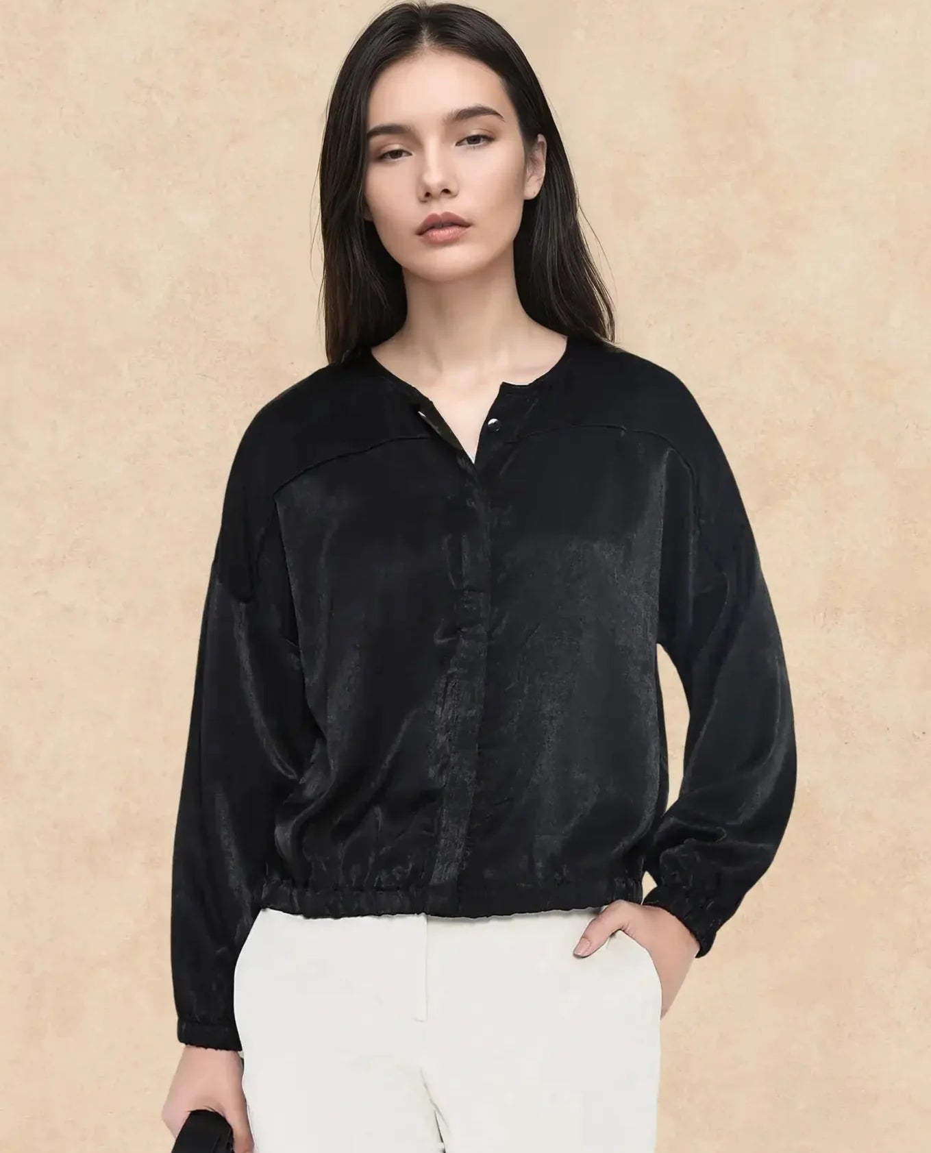 Rareism Women Zerra Black Plain Top